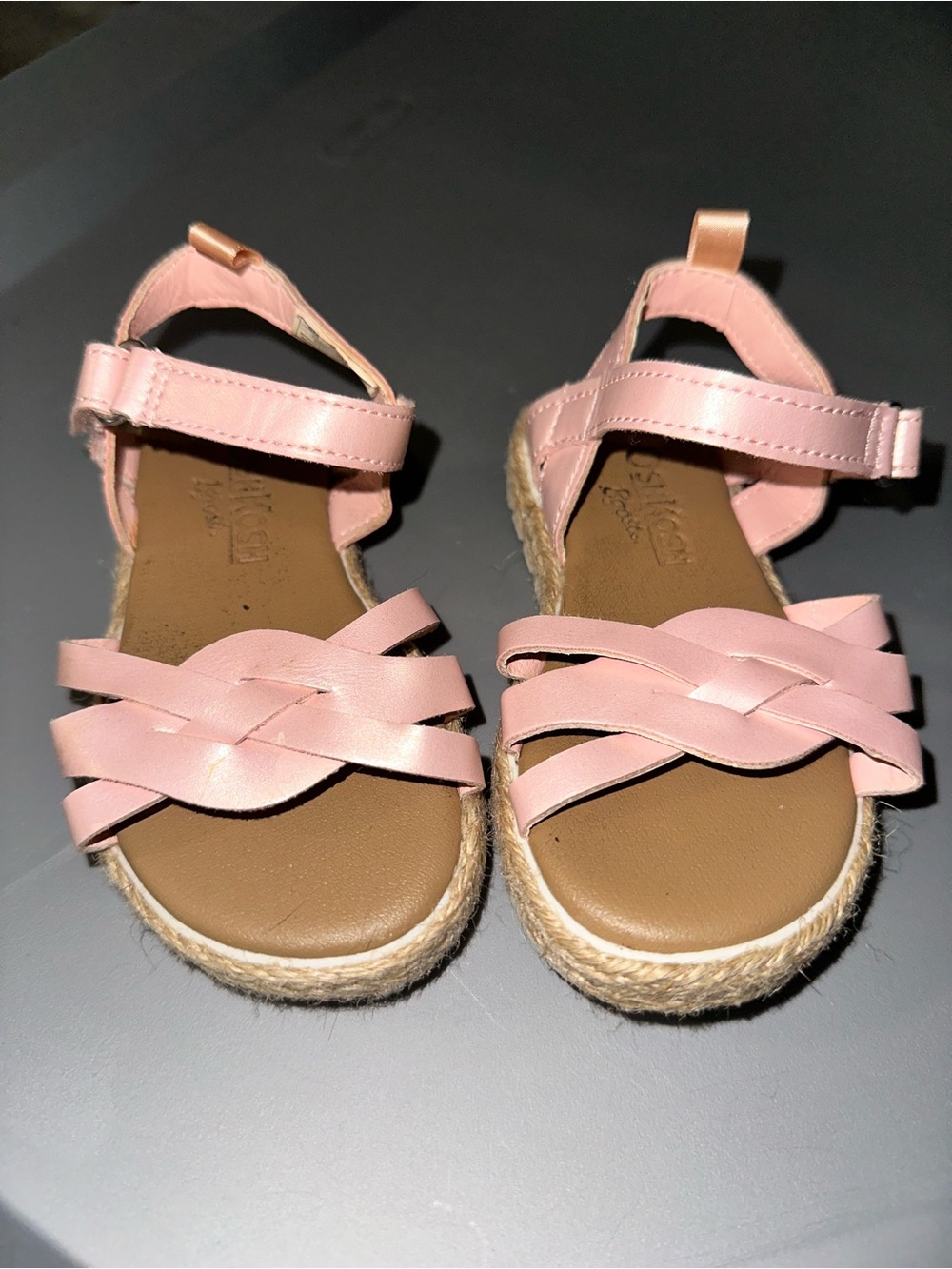 OshKosh B'gosh Pink Braided Strap Sandals
